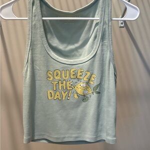 Aeropostale Light Green Tank Top - Squeeze the Day